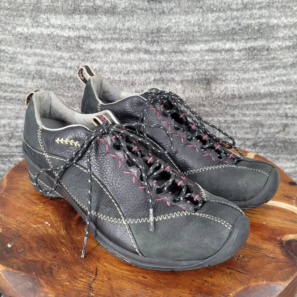 Jambu Women's Andes Sneaker 9.5 Black Leather All Terra Traction‎ Comfort Shoe